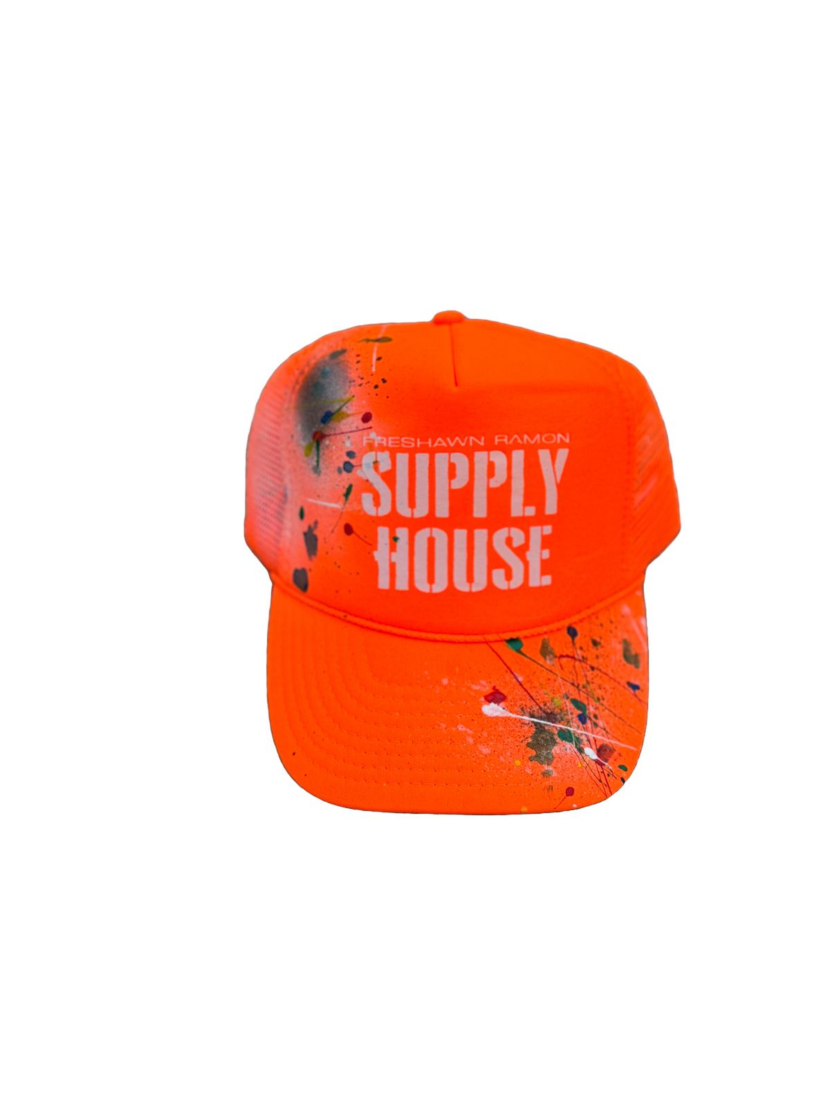 FRSH HARD WORKING SPLATTER TRUCKER HATS