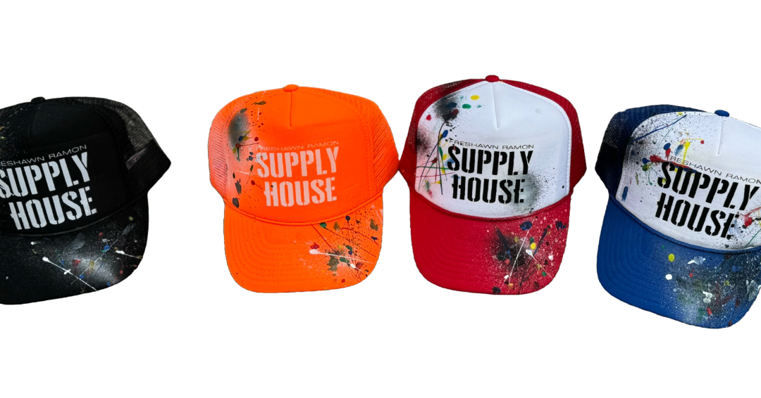 FRSH HARD WORKING SPLATTER TRUCKER HATS